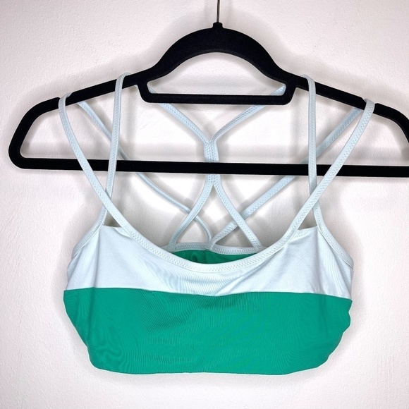 ATHLETA Green Cross Strap Chroma Bikini Top Size Small - Picture 4 of 14